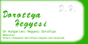 dorottya hegyesi business card